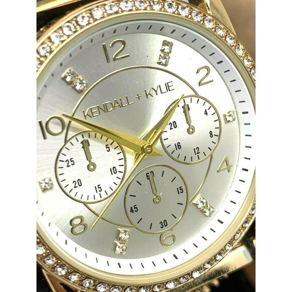 Kendall + Kylie Women's Watch Gold Tone Stainless Steel Quartz Crystal 38mm Set - Picture 11 of 12